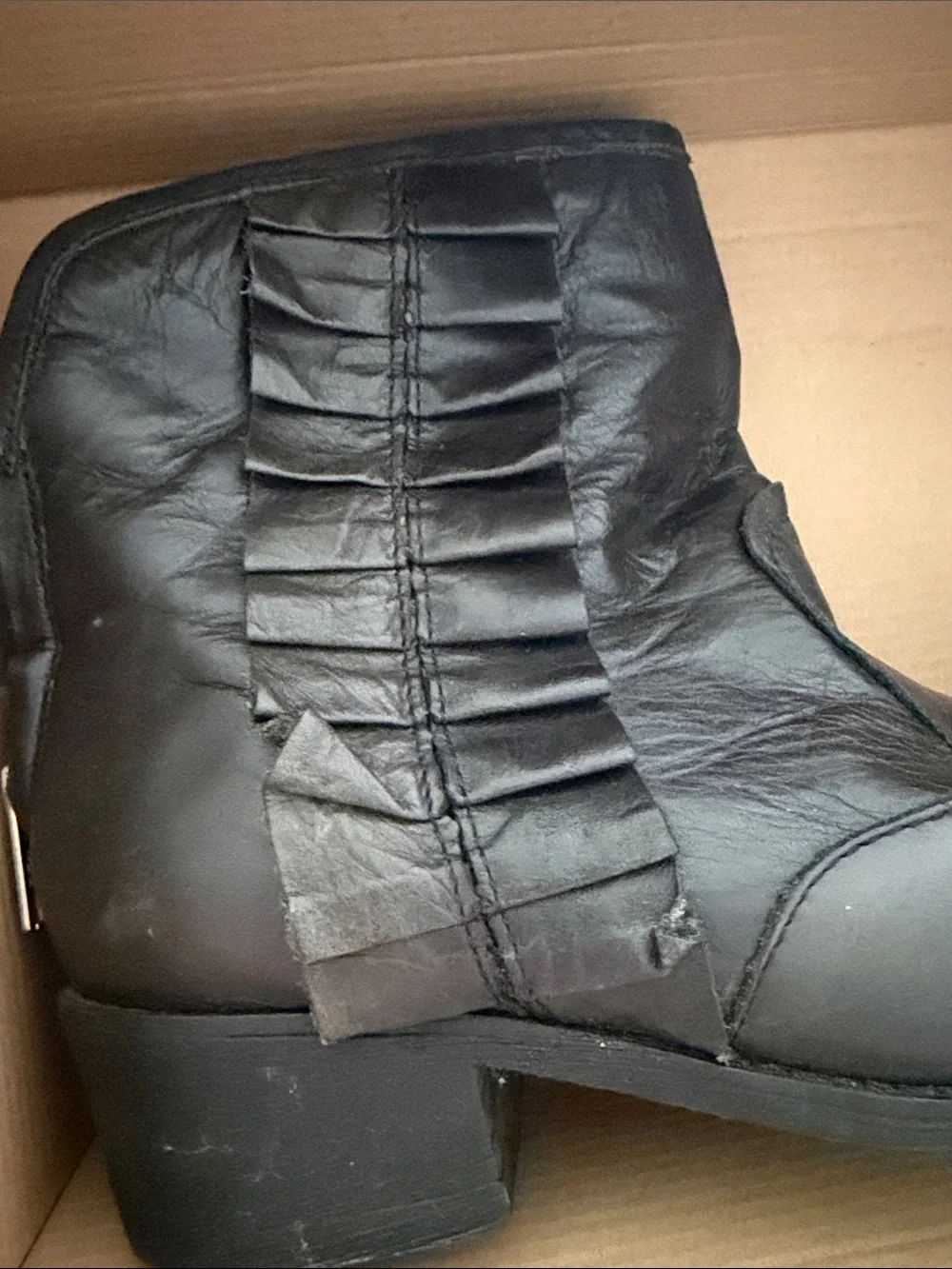 Betsey Johnson Black Leather Ankle Booties